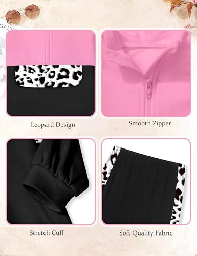 Toddler Girl Clothes Camo 2 Piece Little Girls Clothes Half Zip Up Hoodies Color Block Outfits Sweatshirt Pant Sets