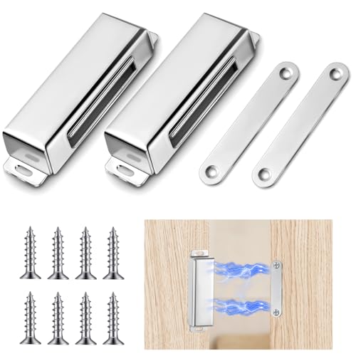 Yaocom 2 Pcs 150lb Stainless Steel Heavy Duty Magnets Door Catch,2.95 Inch