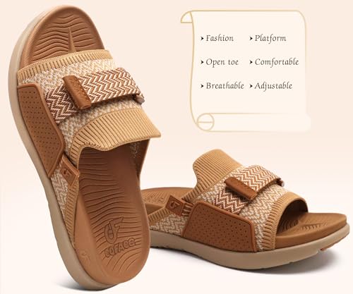 Image of COFACE Women's Orthotic Sandals Comfortable Plantar Fasciitis Arch Support