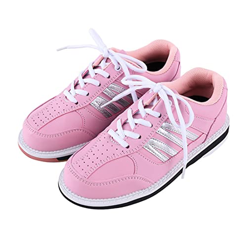 Veacam Womens Bowling Shoes Bowling Gym Sports Shoes Lightweight Casual Fashion Ladies Bowling Sneakers,Pink,8.5 #TOP15