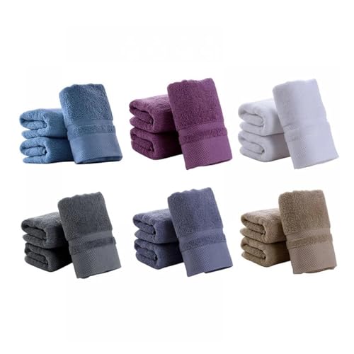 Toallas de mano de algodón para baño, gimnasio y spa en azul oscuro, pack de 3 3
