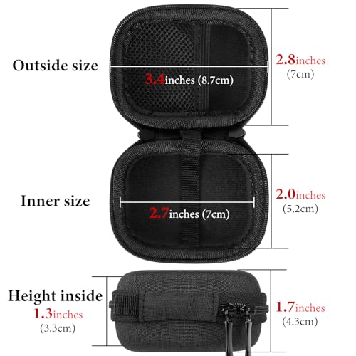 Geekria Shield Earbuds Case Compatible with Jabra Elite 10 Gen 2, Elite 8, Elite 75t, Elite 65t True Wireless Earbuds, Replacement Hard Shell Travel Carrying Bag with Carabiner Clip