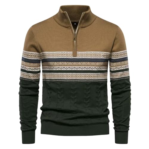 Pull en tricot semi-zippé homme pour rester au chaud sans transpirer