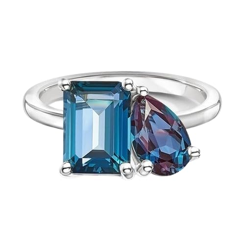 MARS CREATIONS You and Me Engagement Rings for Women, Birthstone Lab Created Diamond 2-Stone Promise Ring In 925 Sterling Silver (B0D8KQC6RR) Amazon Price History, Amazon Price Tracker