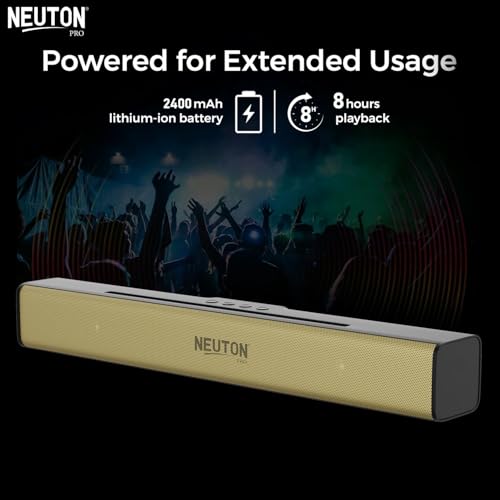 Romeo BAR Wireless Bluetooth Soundbar, 40W RMS,Dual (52mm Driver & Passive Radiator), Upto 4 Hours Playback, Built in Battery, BTv5.1 | USB | mSD | AUX view 2