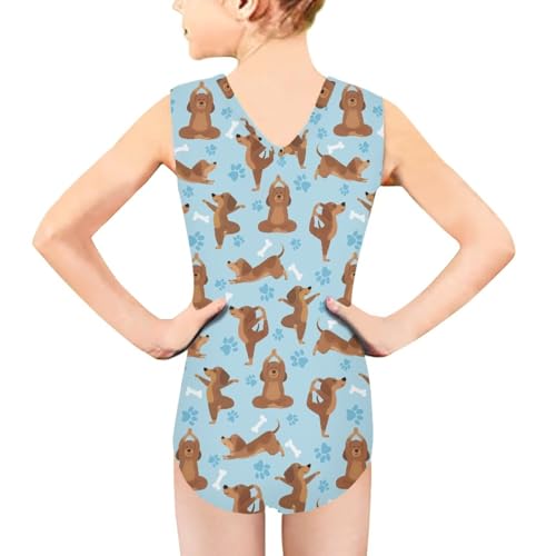 Image of Swimsuits for Girls 3-14 Summer Kids Bathing Suits Gymnastics Leotards One Piece Swimwear