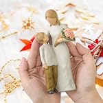 Mother and Son Figurines Statues, Sculpted Hand-Painted Mom and Child Statues Gifts for Mother’s Day Anniversary Birthday Home Decor - Image 3