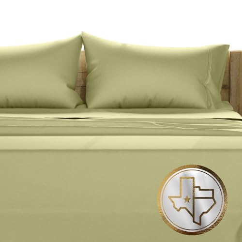 TEXAS LINEN CO. 100% Egyptian Cotton King Sheets Set -