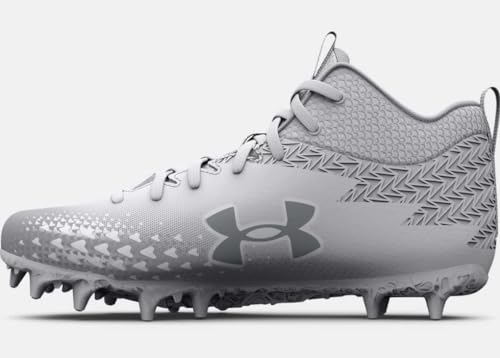 Under Armour Spotlight Select 3 MC Jr. Boys Football Cleats White-Metallic Silver