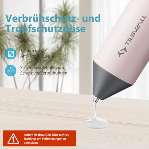 Heißklebepistole Akku, Tilswall Kabellose Heißklebepistole mit 30s Schnellvorheizen 2000mAh Akku, 20 Premium Klebesticks, Smart Power-Off, Ideal für Heimwerkerarbeiten und Reparaturen Rosa