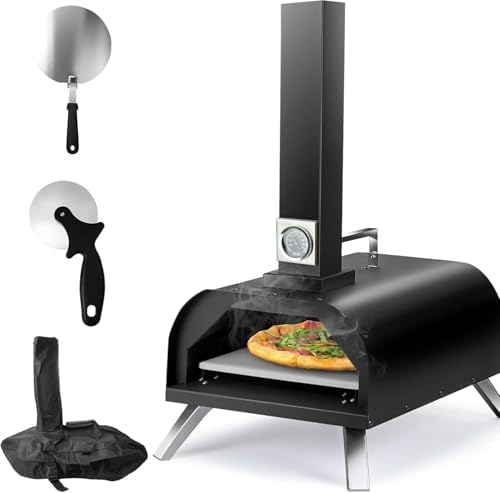 Karinear Pizza Oven Wood Pellets 12inch Outdoor Pizza Oven with A...