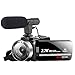 Produktbild Spachy Camcorder 2.7K Videokamera Full HD 30MP Vlogging Kamera mit Mikrofon Fernbedienung Camcorder Drehbarer Touchscreen und Webcam, Weitwinkel