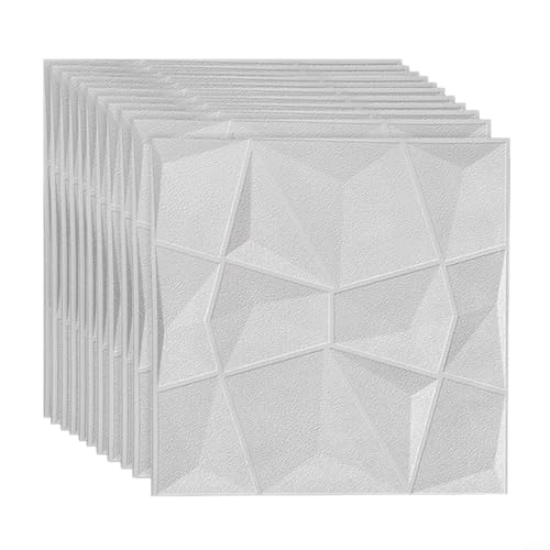 BlissfulAbode 10 paneles de pared 3D autoadhesivos, decoración del hogar, revestimiento de techo, pegatinas de pared, 35 x 35 cm