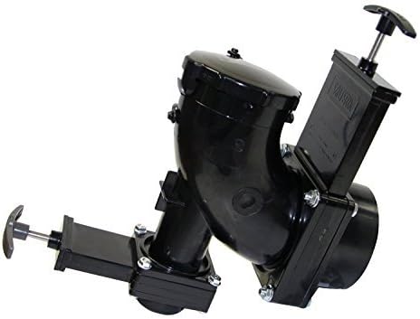 Valterra T68 3 Hub x 1-1/2 Hub x 3 Bay with Cap Heel Inlet 1/4 Bend Double Rotating Valve Assembly by Valterra