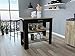 HomeRoots Black - Light Oak Particle Board Light Oak and Black Kitchen Island with Drawer and Two Open Shelves