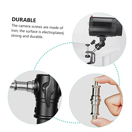 Image of Gatuida 1 /4 to 3 /8 Threaded Screw Adapter Set for Tripods and Light Stands 3pcs Hot Shoe Converter Compatible DSLR and Video Equipment