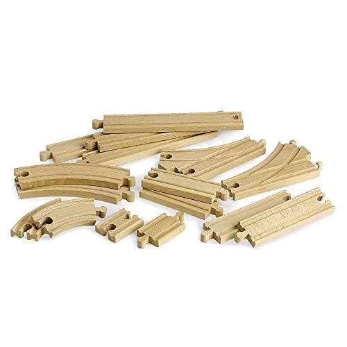 Brio World 33402 Expansion Pack Intermediate | Wooden Train Tracks For Kids Age 3 And Up & World - 33683 Double Suspension Bridge | 5 Piece Toy Train Accessory For Kids Age 3 And Up #TOP1