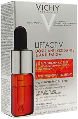 Vichy LiftActiv Vitamin C Serum and Brightening Skin Corrector, Anti Aging Serum for Face with 15% Pure Vitamin C, Hyaluronic Acid and Vitamin E, for Brighter, Firmer Skin