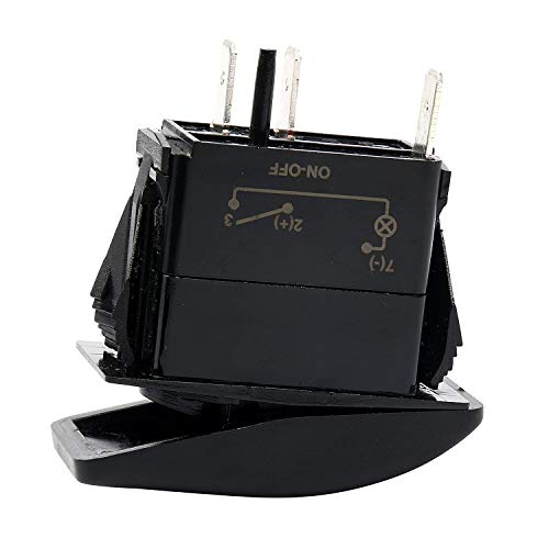 Amarine Made 2-Pack Of 12V 20 Amp Waterproof Led On/Off Boat Marine Spst 3P Rocker Switch With Light (Red) #TOP2