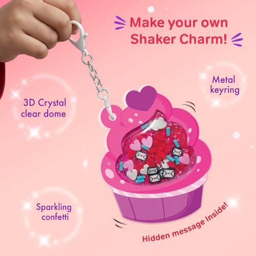 Image of Chalk & Chuckles Joydomes Sweet Cupcake, DIY Shaker Keychains & Bag Charms | Pack of 6, Tween Creative Accessories Kit, Birthday Return Gifts & Party Activity for Kids Age 6, 7, 8, 9, 10 Years