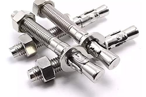 Wedge Type Fully Threaded Design Expansion Zinc Plated Anchor Bolts (Pack of 10) Pcs Fasteners (10 x100mm)-image-24
