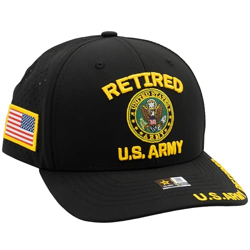 Image of Retired US Army Veteran Hat Official Licensed Army Hat, Adjustable Baseball Cap for Men Tactical Hat