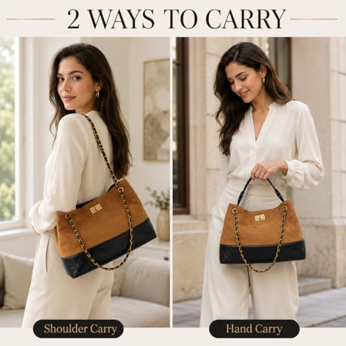 Bolso Tote Dos Tonos Acolchado para Mujer miniatura 2