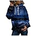 GOKOMO Damen Bedruckter Kapuzenpullover Langarm Elegant Locker Sweatshirt 3D Querformat Druck Sweatshirt Langarm Shirt Für Damen Neue Frühlings Oberteile(L,Dunkelblau)