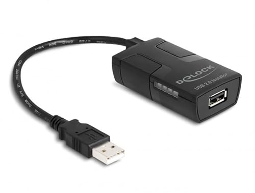 Delock 64225 Convertitore/Ripetitore/Isolatore Seriale Usb 2.0 Nero