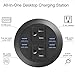3 inch Desktop Power Grommet with PD 20W USB C,Flat Plug Desk Power Strip,Recessed Table Outlet,2 Outlets 3 USB Ports,Desk Hole Power Grommet,6Ft Extension Cords Thin Plug Power Strip (Black)