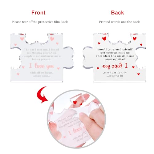 Valentines Unique Gifts for Her Him, Acrylic Puzzle Presents for Women Men, Valentines Day Gifts for Girlfriend Boyfriend Wife Husband on Anniversary Christmas