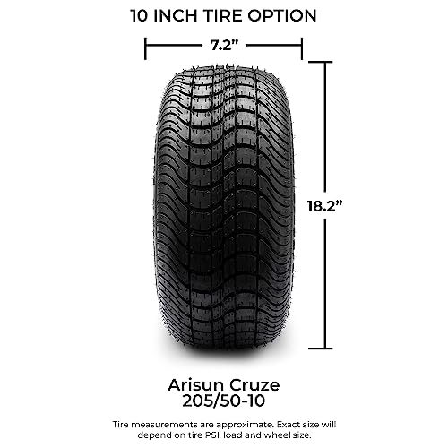 Full Set Of Arisun Cruze At21 205X50-10 (4Ply) Dot Golf Cart Tires (4) #TOP4