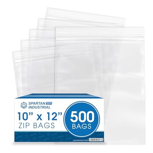 Spartan Industrial Clear Zip Bags - 500 Count
