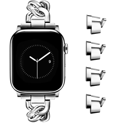 TMZ【バンドのみ】Apple Watch 44mm バンド ストラップ Amazon.co.jp: レザースカルカフブレスレット Apple Watchバンド