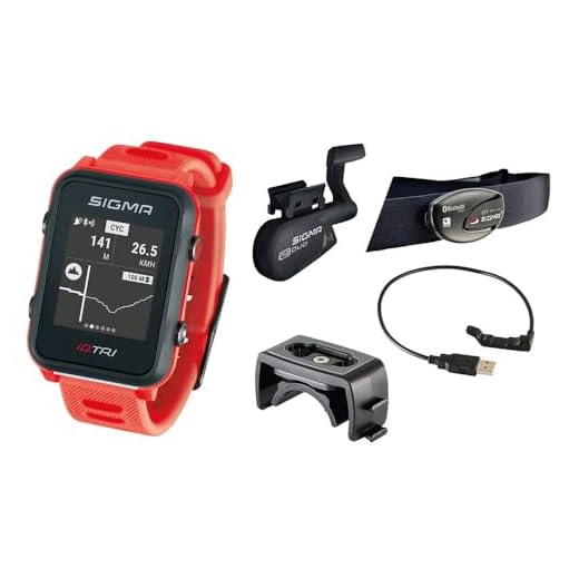 Sigma Sport ID.Tri Set Reloj de triatlón GPS, Unisex-Adult, Neon Red,