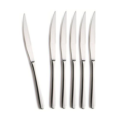 6 pieza Carne Cuchillos – Menú Cuchillo llano Cuchillo Cuchillo – Liselle
