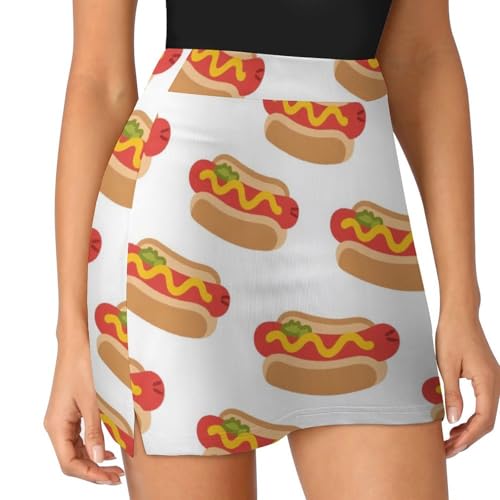 Women Ladies Wrap Skort Bodycon Modesty Shorts Mid Waist Skater Skirt