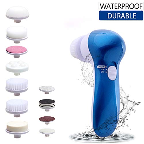 Toptetn impermeabile Face spin Brush set con 11 testine per spazzolino - completo facciale esfoliante spa sistema per la pulizia delicata e profonda scrubbing