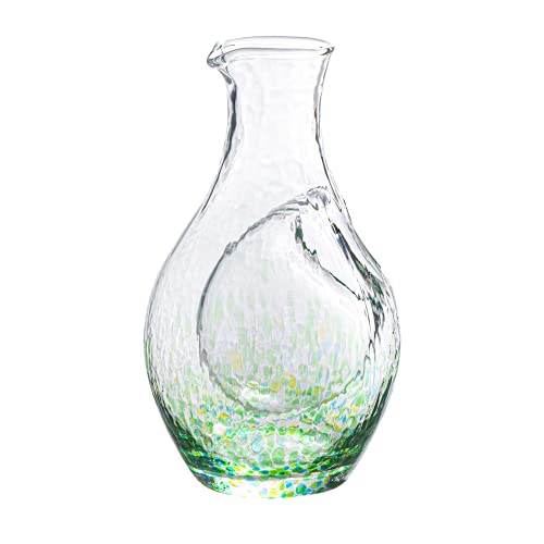 東洋佐々木ガラス 徳利 水の彩 冷酒カラフェ 森の彩 日本製 グリーン 300ml N61519-D04 12個入