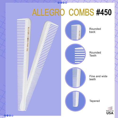 Allegro Peines Tapered para Barbero 7 pulg 6 Unidades miniatura 7
