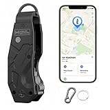 Air Keychain, Key Organizer Works with Apple Find My, Built-in airtag Chips, Holds 2-6 Keys, Car Key Chains with GPS Tracker, Key Finder, Minimalist Key Holder for Men and Women, (iOS Only) (Black)