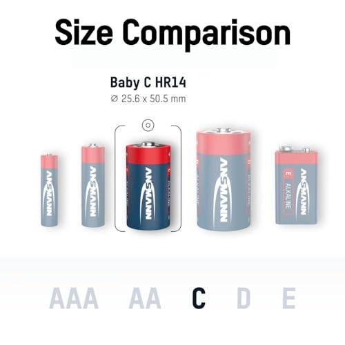 ANSMANN 4X Alkaline Batterien Baby C LR14-1,5V MN1401 Batterien Set – Ansicht 4