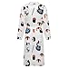 FOSKERV Womens Long Sleeve Robe, Fashion Open Front Kimono Robes with Belt, Lightweight Bathrobes Full-Length for Mom, Wife, Japanese Sushi And Cat, (L)