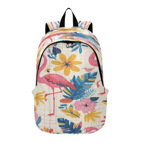 Sac à dos randonnée extérieure confortable avec motifs ananas et flamants