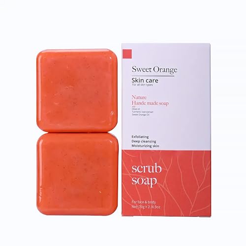 puresoak bath Turmeric and Kojic Acid Soap, Skin Lightening Soap with Natural Turmeric Root and Sweet Orange Oil, Dark Spot Remover for Face and Body, Smooth, Acne Scars, Uneven Skin Tone