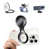 Selfie Ring LED Light for iPhone Picture,Magnetic Phone Light Camera Laptop Photography Lighting,Desk Ringlight Tripod Stand Video Record Streaming Vlog Makeup,Tiktok Content Creators Essentials Clip