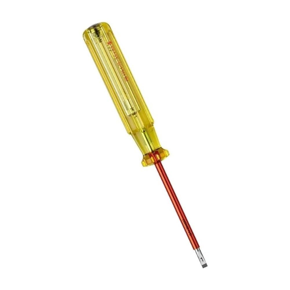 Testeur de Tension LED 2 en 1: Testeur de Phase 100-250 V CA et Testeur Électrique avec Tournevis Plat Isolé PB 175.1-75 LED