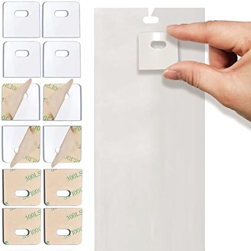 SOGEWO (30 Set/ 60 Pieces) Clear Vertical Blind Repair Tabs, Vertical Blind Repair Kit, Vertical Blinds Replacement slats with 2 Alcohol Wipes