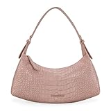 Montana West Shoulder Hobo Bags for Women Crocodile Trendy Purses Vegan Leather Crescent Purses Pink Gift MWC-0732PK