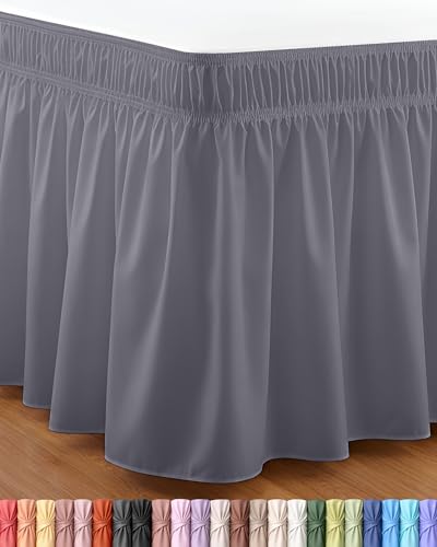Utopia Bedding Valance Sheet - Double-135x190cm - Grey